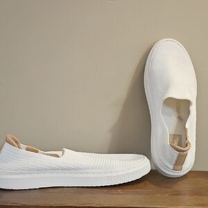 UGG White and Tan Flats